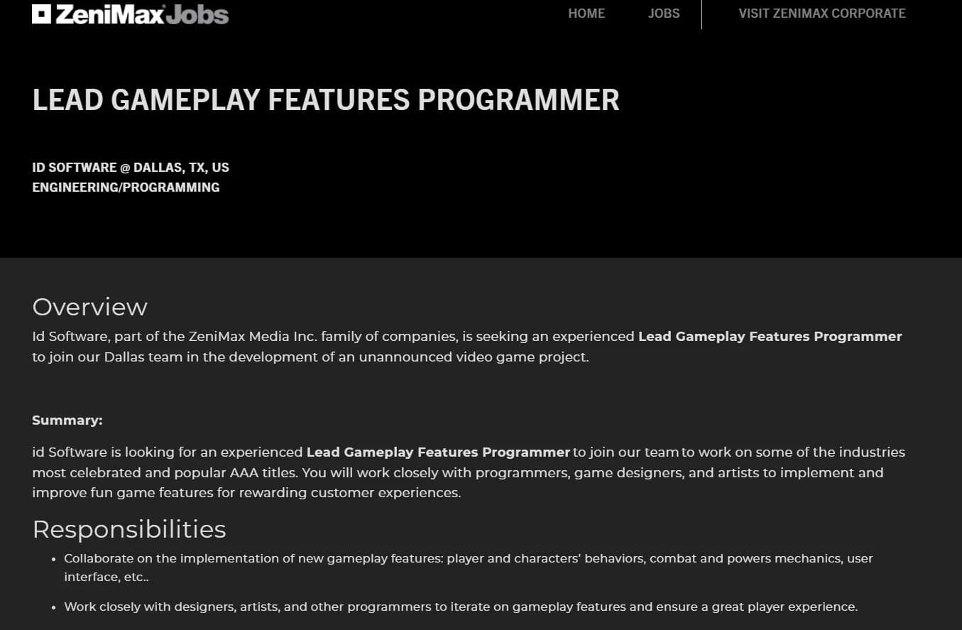 Вакансия в id Software