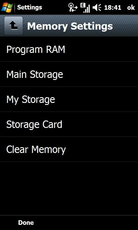 Memory Settings
