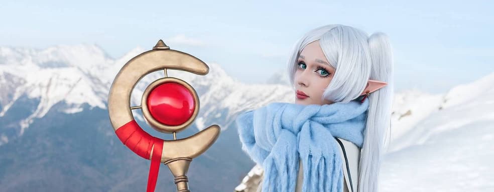 Adventures in the Mountains: Model Cosplays Frieren from "Frieren: Beyond Journey's End" Anime