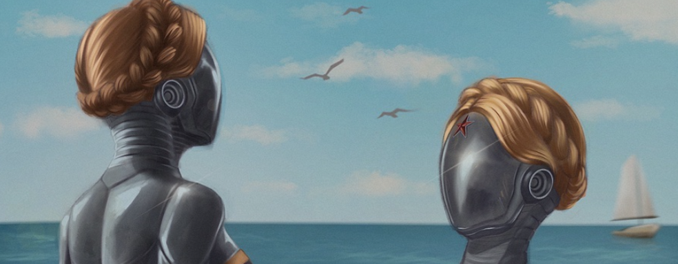 Близняшки в купальниках из Atomic Heart получили неожиданного конкурента. Mundfish показала лучшие арты конкурса с MSI