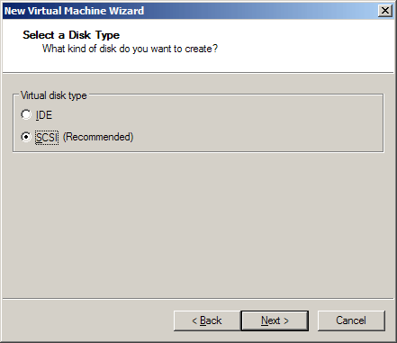 Мастер создания виртуальной машины