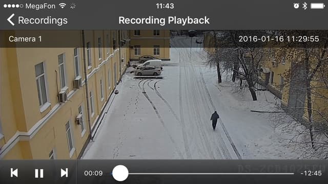 Интерфейс мобильного приложения DS cam