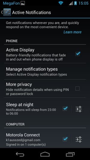 Операционная система Motorola Moto X