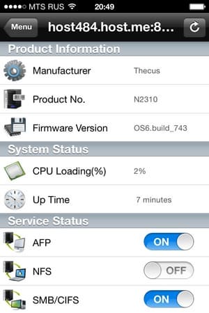 Мобильные утилиты Thecus N2310 Мобильные утилиты Thecus N2310