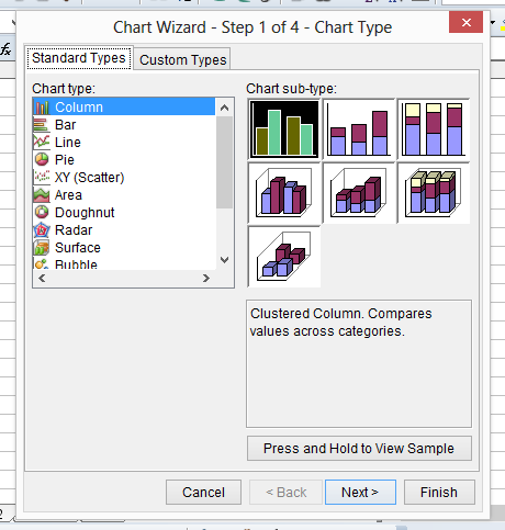 Вставка диаграммы в Calc