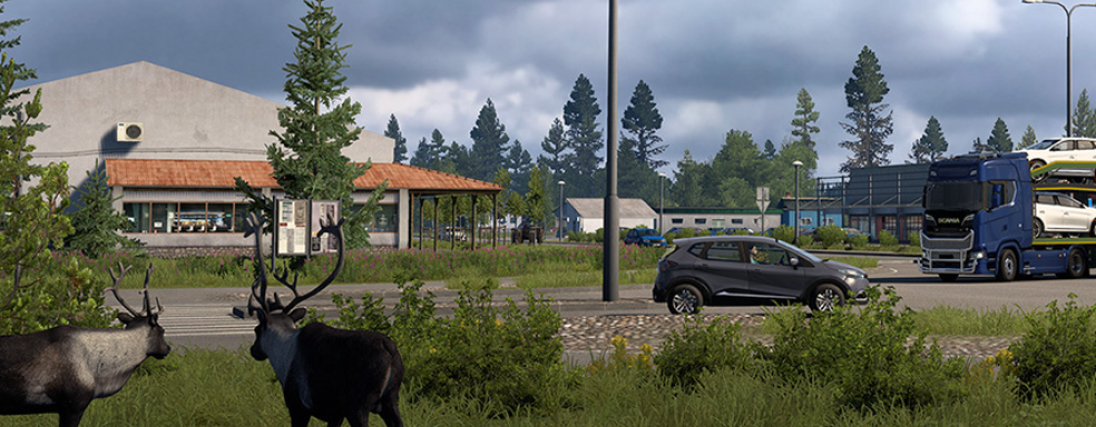 Северные олени в Euro Truck Simulator 2. Разработчики бросили вызов и показали DLC про Финляндию, Норвегию и Швецию