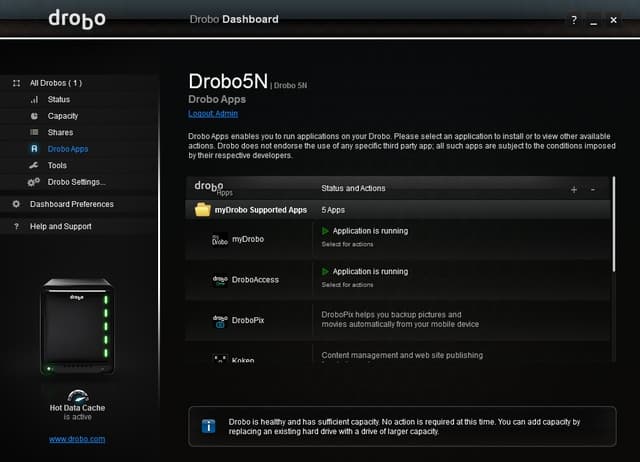 Drobo Dashboard
