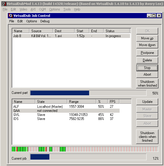 VirtualDubMod - запуск кластера