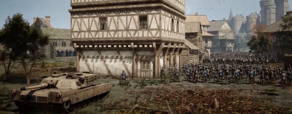Представлен новый трейлер экшен-стратегии Kingmakers, в которой можно давить средневековых рыцарей современным танком