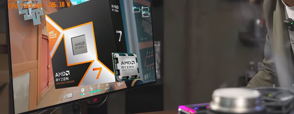 AMD Ryzen 7 9800X3D разогнали до 6,9 ГГц: более 1000 FPS в CS2 и Valorant при 100 Вт