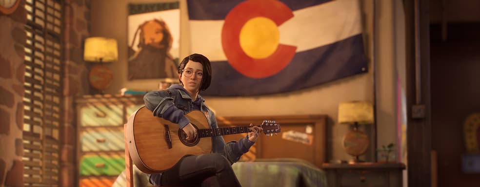 Girl in a music store in the first gameplay demo of Life is Strange: True Colors