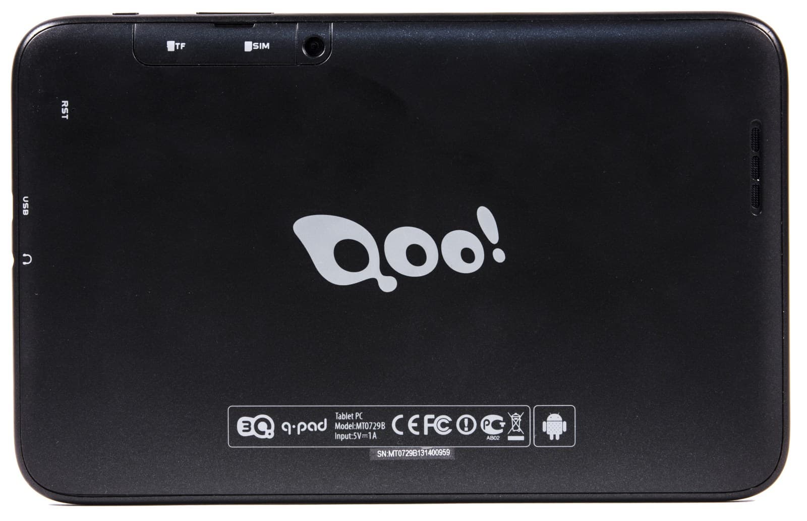 Дизайн планшета 3Q Q-Pad MT0729B