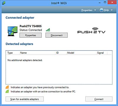 Настройка Intel WiDi