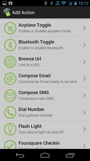 Работа с метками в NFC Actions