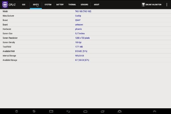 Интерфейс Android в QNAP TAS-168 Интерфейс Android в QNAP TAS-168