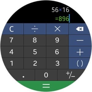 Снимок экрана Samsung Gear S2