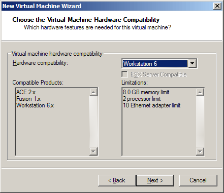 Мастер создания виртуальной машины