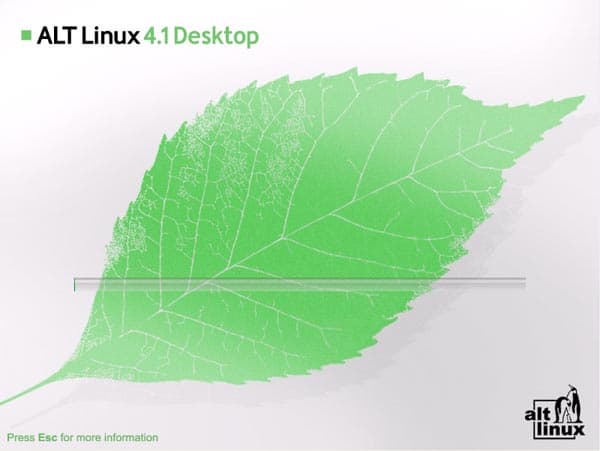 Заставка, отображаемая во время загрузки ALT Linux