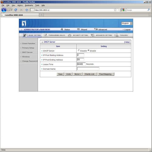 маршрутизатор LevelOne WBR-6020 настройка маршрутизатора LevelOne WBR-6020