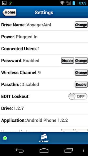Утилита Corsair Voyager Air
