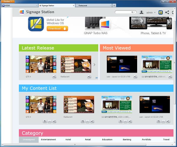 Signage Station в QNAP HS-210 Signage Station в QNAP HS-210