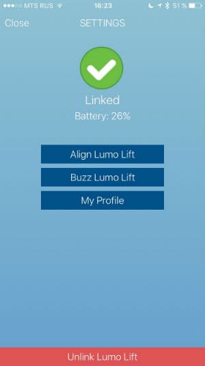 Скриншот приложения Lumo Lift Скриншот приложения Lumo Lift