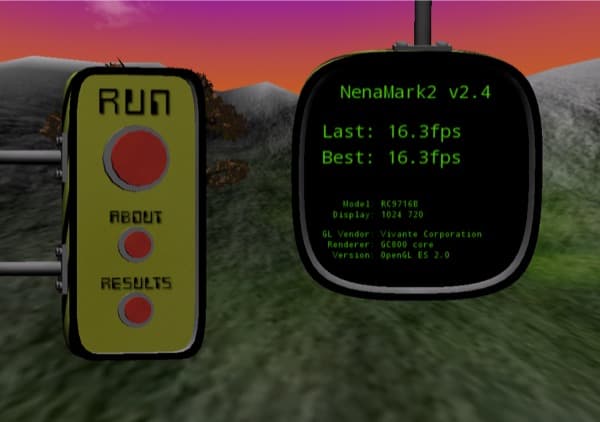 Результаты теста NenaMark2 на планшете 3Q Surf RC9716B