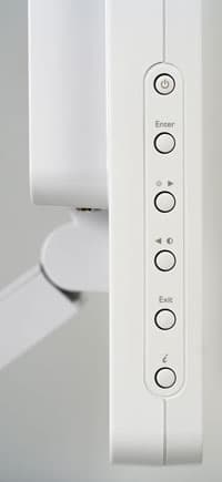 кнопки меню на торце экрана