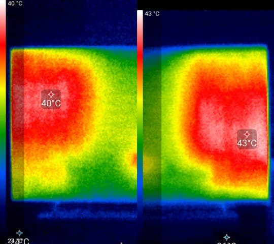 QLED-телевизор Samsung QE65Q9FAMUXRU. Нагрев спереди