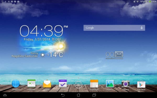 Скриншот Asus Transformer Pad Infinity