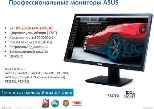 монитор Asus, IPS матрица