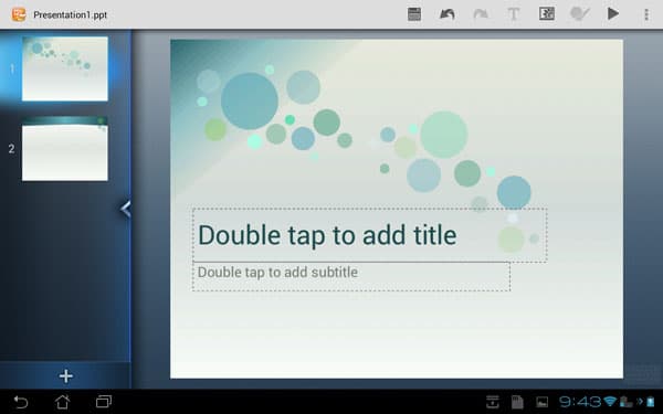 Скриншот ThinkFree Mobile for Tablet