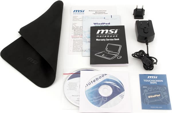 Комплект поставки планшета MSI WindPad 110W