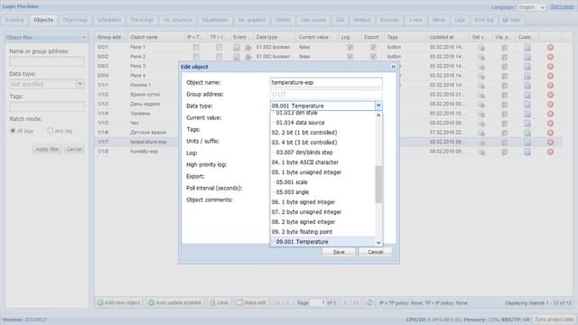 веб-интерфейс Evika LogicMachine веб-интерфейс Evika LogicMachine