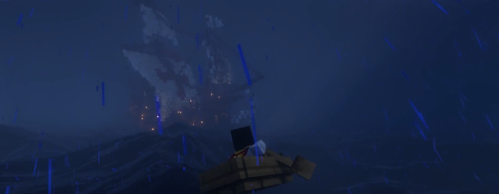 Фанат Minecraft показал эпичный шторм с реалистичной водой, созданный при помощи модов