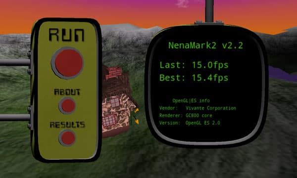 Результаты теста NenaMark2 на планшете iconBIT NetTAB Pride