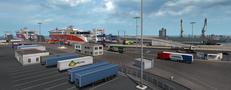 Обновление Euro Truck Simulator 2 затронуло панель запуска, платформы и Кале