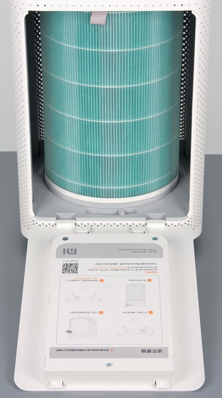 Очиститель воздуха Xiaomi Mi Air Purifier. Отсек фильтров Очиститель воздуха Xiaomi Mi Air Purifier. Отсек фильтров
