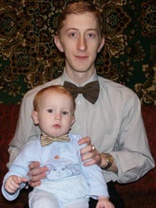 Павел Ерофеев с сыном Ромой