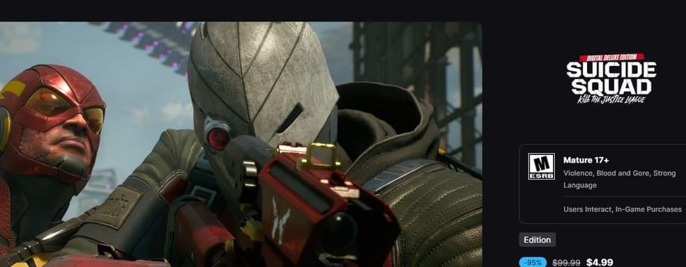 Deluxe-издание Suicide Squad: Kill the Justice League получило скидку 95%