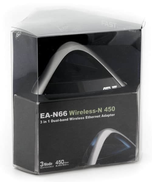 Упаковка беспроводного адаптера ASUS EA-N66 Упаковка беспроводного адаптера ASUS EA-N66