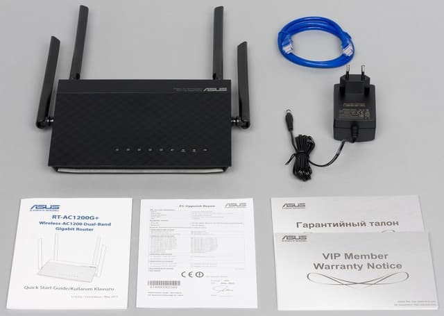 Комплект поставки Asus RT-AC1200G+