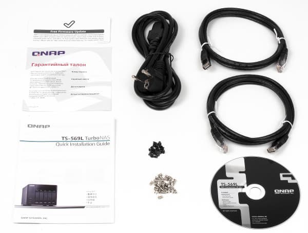 Комплект поставки QNAP TS-569L