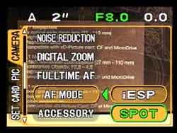 Olympus CAMEDIA C-5060 Меню