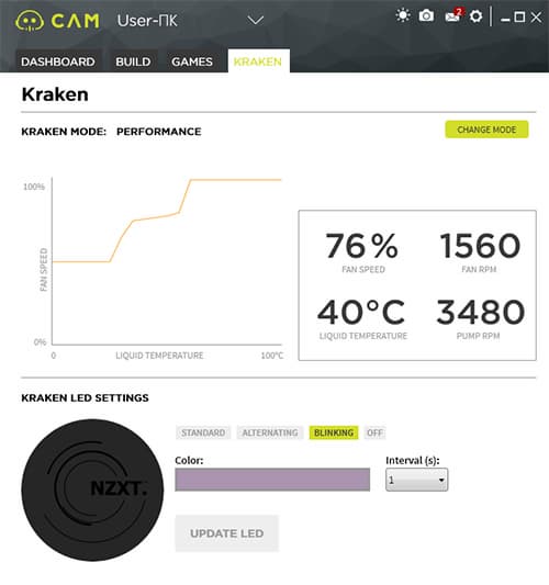 СВО NZXT Kraken CAM