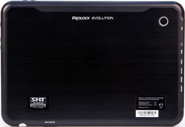 Вид сзади планшета Prology Evolution Tab-900 3G HD
