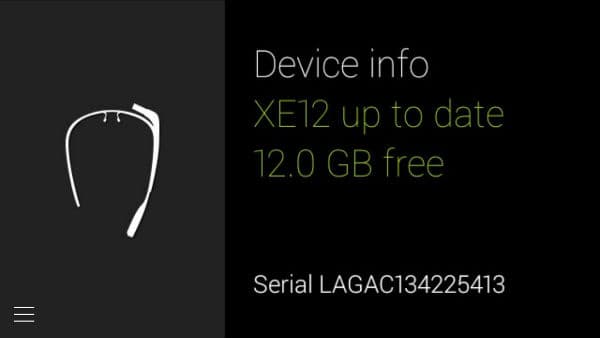 Снимок экрана умных очков Google Glass 2.0 Explorer Edition