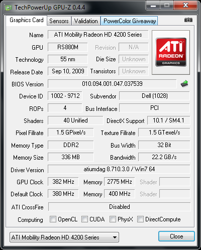 ноутбук Dell Inspiron 1120