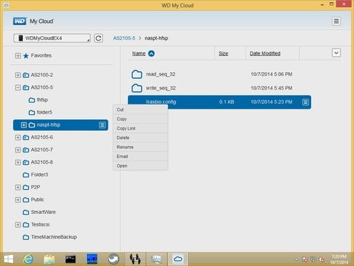 Интерфейс настройки WD My Cloud EX4