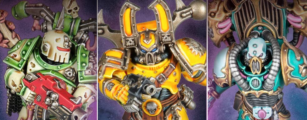 Художник Винсент Нотли разукрасил миниатюры хаоситов из Warhammer 40,000 в различные цвета
